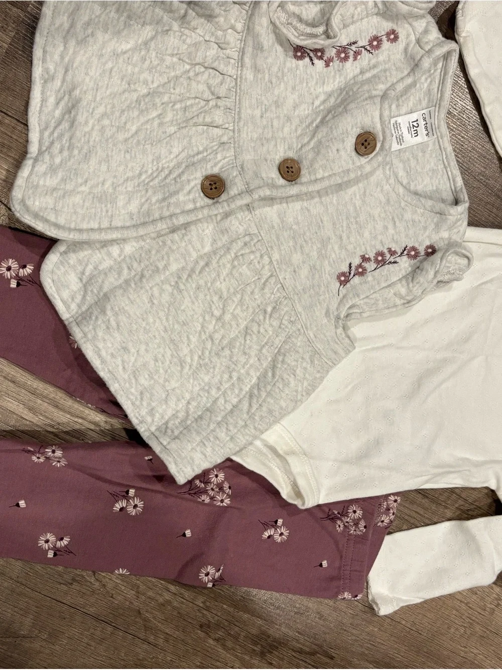 Carter's Mauve Floral Leggings